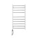 Domoterm electric heated towel rail "Cuba" P10, 500x1000 mm, left, chrome