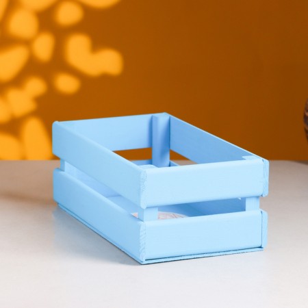 Wooden Kashpo 24.5 × 13.5 × 9 cm "Two Light", two -string, blue giving beautifully-1