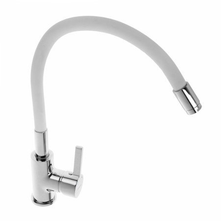 Accoona A9890G kitchen mixer, single -leaf, with silicone surge, white/chrome-1