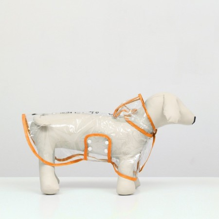 Dog raincoat, size S (DS 22, OG 35-38, Osh 36 cm), orange-2