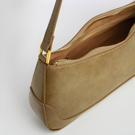 Bag Women's Baget with a zipper, khaki color-6