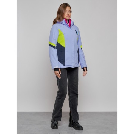 Ski jacket women's winter, size 44, purple color-12