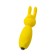Eromantica Fluffy Minivibrator, 8.5 cm, silicone, yellow color