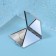 Folding mirror, 6 × 6 cm, silver color