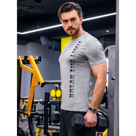 Sports T -shirt Male ISee, size 48, Gray color-3