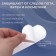Protective liners from sweat and pollution, set - 10 pcs, on a glue base, 24 × 3.7 × 0.1 cm, white color