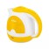 Electric kettle KitFort KT-6607-3, plastic, 1 l, 1300 watts, white-yellow