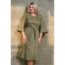 Women's dress, size 54, khaki color