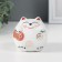 Piggy bank Ceramics "Cat Mani-Neko with a Round fish with patterns" 7x7x6.8 cm