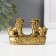 NECKE Polystone "Heavenly Lions (Dogs Fu)" Bronze 2.8x8.2x5 cm