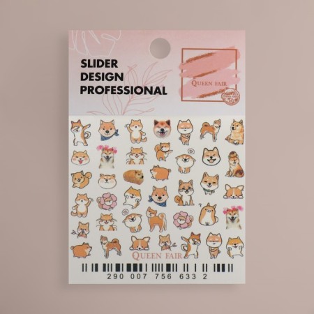 Slider - nail design "Pyosik", multi -colored-1