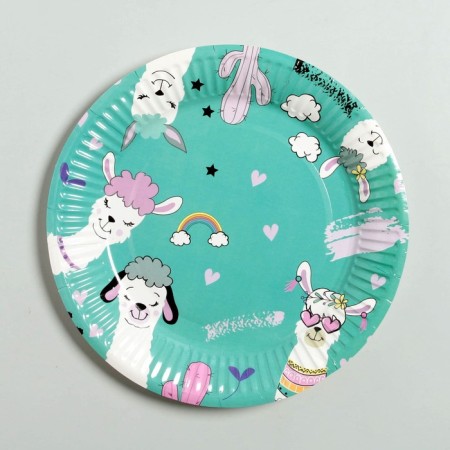 Paper plates "Lama", set, 6 pcs.
