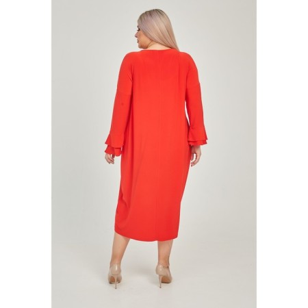 Women's dress, size 60, red color-4