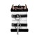 The shackles of Pecado BDSM, soft, with one strap, with grirts, genuine leather, white-black