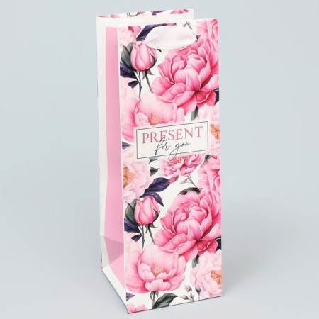 Gift package for a bottle, packaging, “for you”, 9 x 25 x 8.9 cm-1