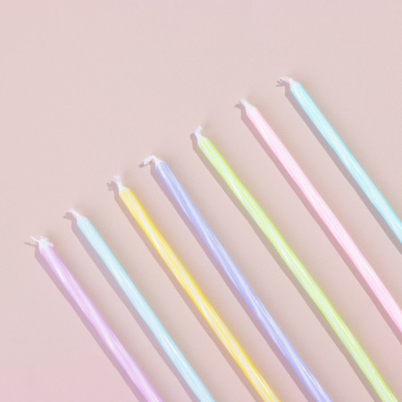 Set of candles in the cake, 7 pieces, 11.5 cm, multi -colored-2
