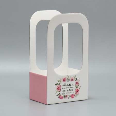 Box-Obel for flowers "Mom, like buttons", 17 × 12 × 32 cm-1