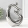 Souvenir Ceramics "Abstraction. Fathers and children" silver 17x5.5x19.5 cm