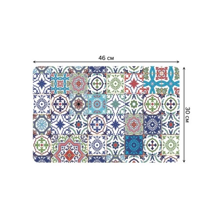 A set of napkins for setting the table "Flower vibrations", rectangular, rounded edges, size 30x46 cm, 4 pcs-2