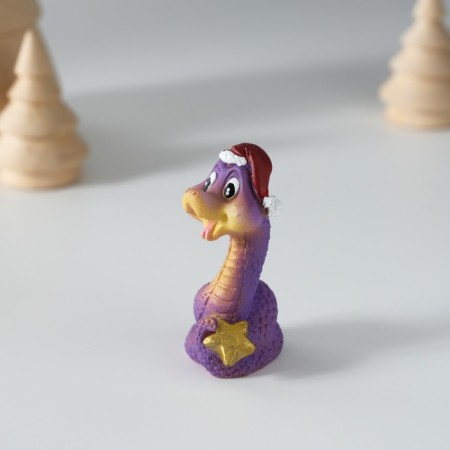 Souvenir Polystone "Violet snake" MIX 4x3x5 cm-3