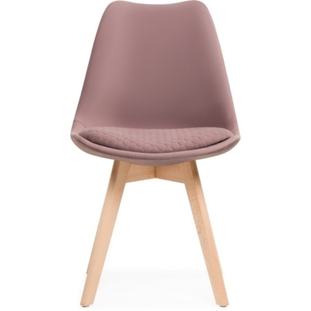 Wooden stool Bonuss array of beech/velor, natural/Light Purple 50x56x84 cm-1