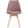 Wooden stool Bonuss array of beech/velor, natural/Light Purple 50x56x84 cm