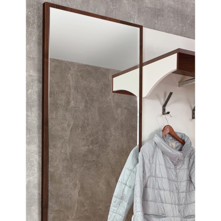 Hinged mirror "Norwood 7", 549 × 32 × 892 mm, chocolate nut color