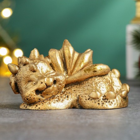 Figure "Dragon with spikes" gold, 8.5x3x5.5cm