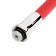 Pour for the Zein mixer, 3/4 ", flexible, silicone, stainless steel, 50 cm, plastic mesh, red