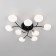 Ceiling chandelier Citilux "Florida" CL148195, 92x92x14.5 cm, 9x60W, E14, Black Color Black