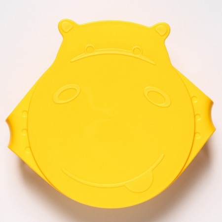 Children's plate Hello, Hippo! with a lid 400 ml, yellow color