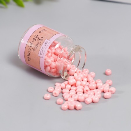6/0 round beads in the bottle "Pink bodily" 20 g-1