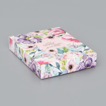 Folding box for 12 sweets without a window "for you", 19 x 15 x 3.6 cm. Confectionery packaging-3