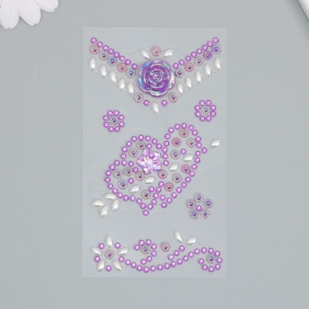 Sticker Plastic Straza "Hearts with an arrow" mix 18.8x8.1 cm-3