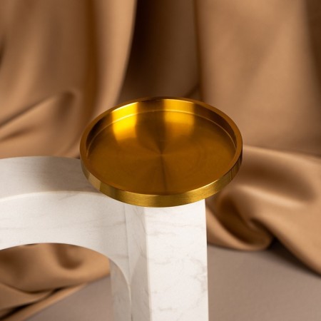Brass Brass, marble "Camellia" 19 x 18 x 8 cm-21