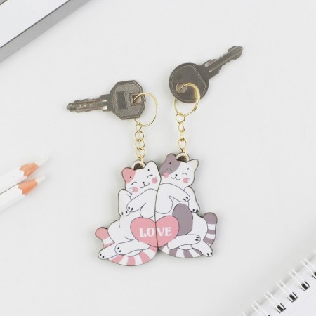 Parish key rings for keys "cats Love", 6.5 x 5.8 cm-1