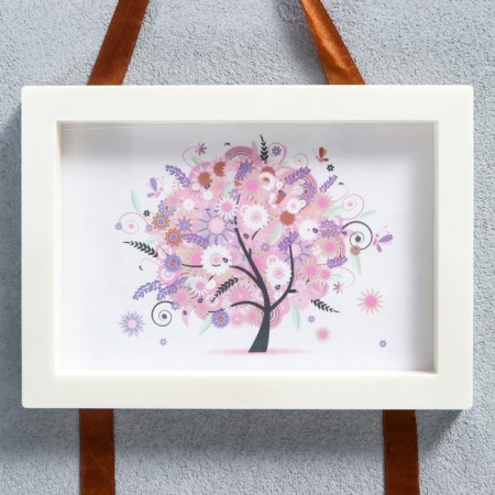 Triple photo frame on braid L-3 10x15 cm pearl (plastic screen)-1