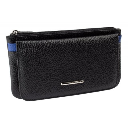 Purse with lightning, black-blue color