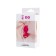 Anal plug Diamond Heart, silicone, pink color, 7 cm, d = 2 cm