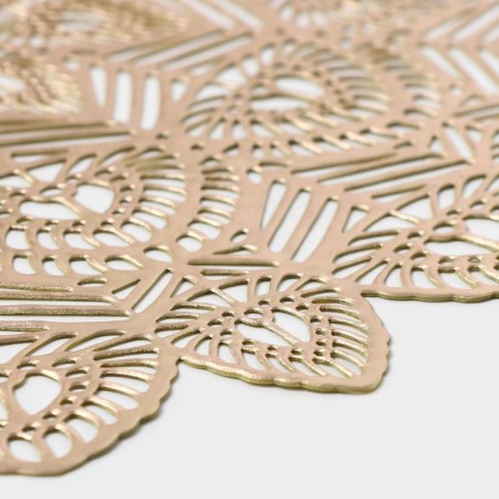 A set of serving napkins on the table “Tsunami”, d = 38 cm, 4 pcs, color gold-3