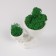 Kashpo concrete mini "Mr. Green with a baby" with moss white 5.5x8.5x6.5 cm (moss green stabil)