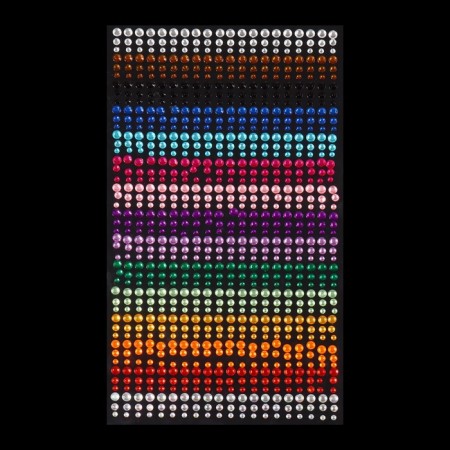 Rhinestones for nail decor, on adhesive, multi -colored-2