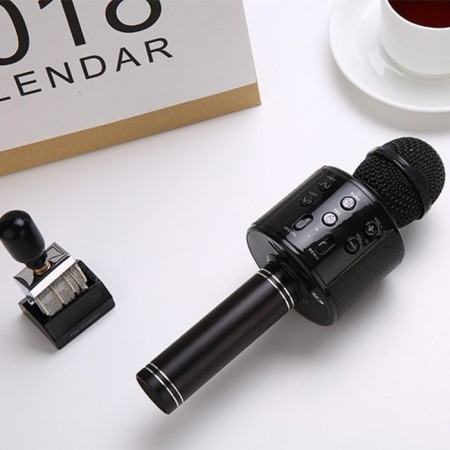 Microphone for karaoke Luazon LZZ-56, WS-858, 1800 mAh, black