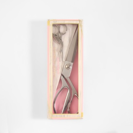 Set of scissors Gift: Close scissors 9 ", 23.5 cm, scissors embroidery" her tower "3.7, 9.5 cm, silver color-8