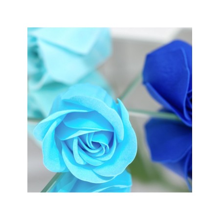 Soap roses, turquoise and blue, set 4 pcs.-7