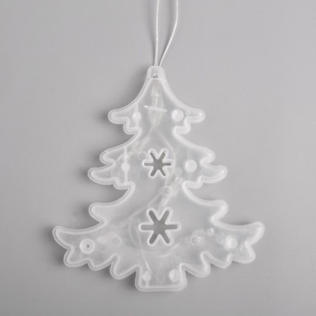 Garland "thread" 2 m with nozzles "Fir -tree Matovoy", IP20, transparent thread, 30 LED, glow of multi (RG/RB), blinking, 220 V-3