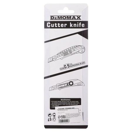 Chancellery knife, 18 mm, white, black blade-5