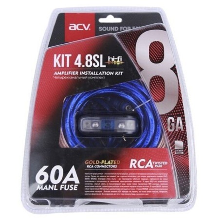 ACV KIT 4.8SL, 4 amplifier channels, 8 AWG/Mini ANL, 60 A