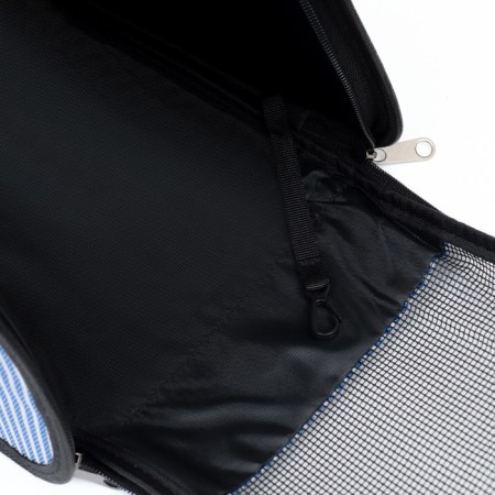 Bag - carrying for animals "strips" with organizer, blue, size L, 53 x 27 x 47 cm-11