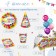 Festive paper cap "Happy Birthday", stars